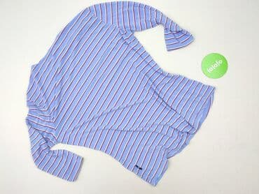 koszulka z długim rękawem w paski: Bluzka damska, 2XL — 4