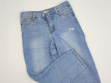 sinsay jeansy denim: Spodnie jeansowe, Sinsay, 10 lat, 134/140, stan - Bardzo dobry — 1