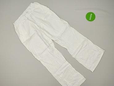 ethika polska: Białe damskie spodnie z fakturowanej tkaniny, Made in Italy. - Krój — 2