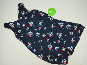 niebieska sukienka w kwiaty na wesele: Sukienka damska, rozmiar S — 3