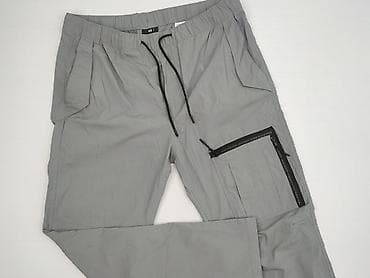 modny nastolatek: Męskie spodnie H&M Regular Fit – szare, techniczne - Rozmiar: L — 1
