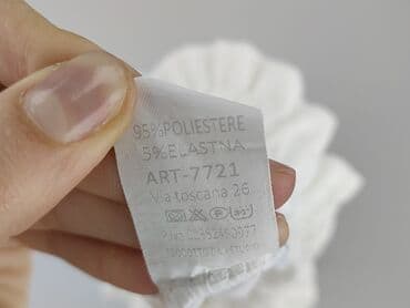 biale szerokie jeansy: Spodnie materiałowe damskie, rozmiar One size — 5