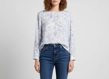 hm bluzki z krótkim rękawem: H&M L.O.G.G., Bluzka damska, rozmiar M — 6