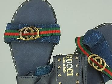 biale klapki hermes: Gucci, Sandały damskie, rozmiar 37 — 7