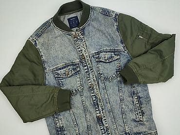 bomberka pull and bear: Kurtka męska Bershka – hybrydowa jeans/nylon, rozmiar M - Fason — 1