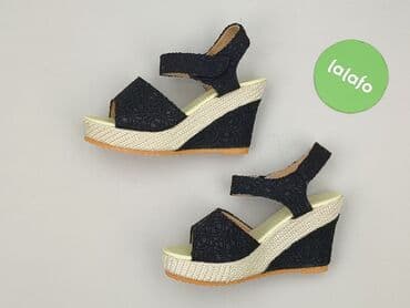 beżowe buty na koturnie ccc: Sandały damskie, rozmiar 42 — 4