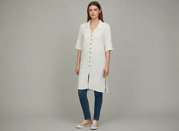 sukienka garniturowa biala: Sukienka damska, rozmiar L — 1