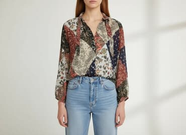 bluzka w panterkę stradivarius: Stradivarius, Bluzka damska, rozmiar S — 1