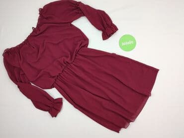 bordowa sukienki na wesele plus size: Sukienka damska, rozmiar S — 2