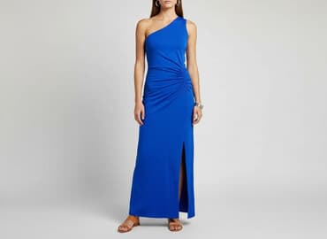 sukienki na wesele maxi chabrowa: Sukienka damska, rozmiar S — 1