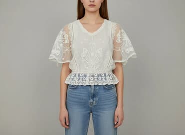 przeźroczysta bluzka: Bluzka damska, rozmiar S — 1