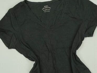 czarne t shirty damskie w serek: Janina, T-shirt damski, rozmiar 3XL — 1