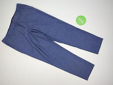 spodnie plus size: Męskie spodnie garniturowe Next - Kolor: granatowy/niebieski melanż - — 2