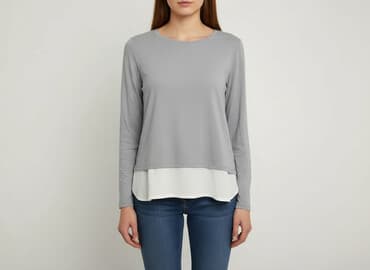 szara bluzka damska: Bluzka damska, rozmiar S — 6