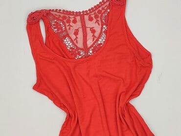 czerwona bluzka z dekoltem v: Bluzka damska, rozmiar S — 2