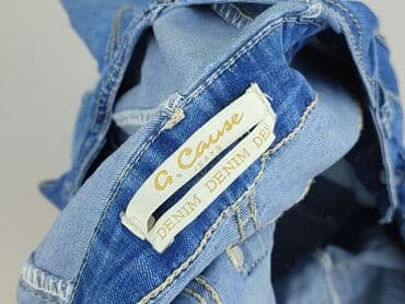 spodnie nabijane ćwiekami: Denim, Ogrodniczki damskie, S — 4