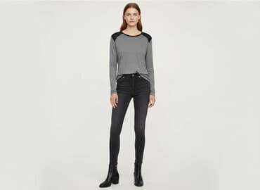 marynarka i koszulka: Zara, T-shirt damski, rozmiar M — 6