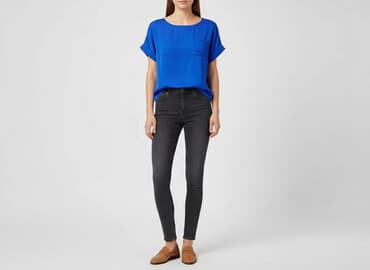 koszulka barcelony z napisem: CAMAIEU, Bluzka damska, L — 6