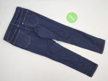 biale materialowe spodnie: Spodnie jeansowe, H&M, 12 lat, 146/152, stan - Bardzo dobry — 3