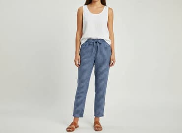 spodnie piżamowe pepco: Spodnie materiałowe damskie, rozmiar M — 7