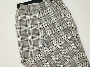new yorker spodnie w krate: Material trousers for women, size S — 2