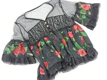 bluzka czarna z tiulem: Women's blouse, size M — 6