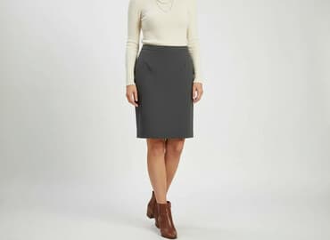 szara wiązana spódniczka: Spódnica damska, rozmiar M — 5