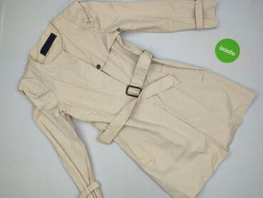 beżowy trencz i sukienka: Zara, Trencz damski, rozmiar L — 2