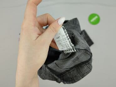 lidl spodnie z lnem: Spodnie materiałowe damskie, L — 4