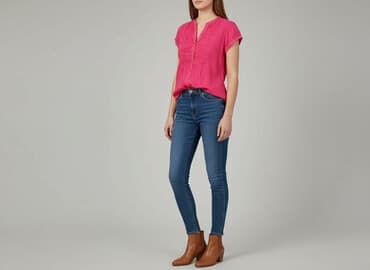 top z piórami mango: CAMAIEU, Bluzka damska, S — 6