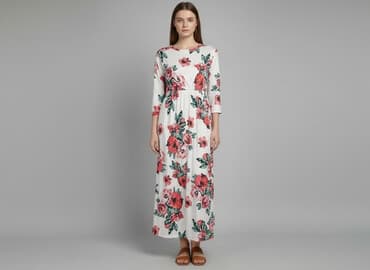 sukienka na chrzest dla mamy plus size: Sukienka damska, rozmiar S — 5