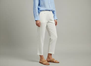 spódnico spodnie lniane: Spodnie materiałowe damskie, rozmiar L — 1