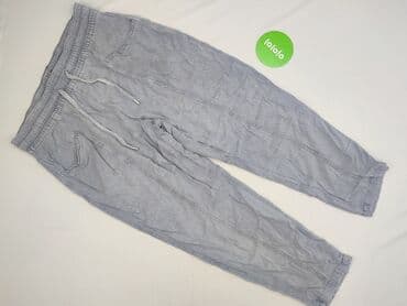 joggery lniane damskie: Papaya, Spodnie materiałowe damskie, rozmiar XL — 2