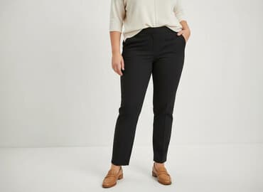 białe spodnie damskie mohito: Mohito, Spodnie materiałowe damskie, rozmiar XL — 8