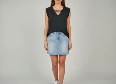 koszulka w paski damska: Top damski, rozmiar L — 8