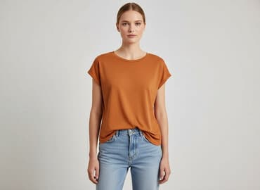 pomarańczowa kamizelka damska: Ichi, T-shirt damski, rozmiar XS — 7