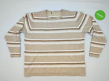 beżowy: Sweter damski, rozmiar 4XL — 2