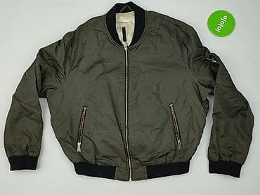 dres nike tech: Kurtka męska Zara Basic Outerwear – bomberka - Kolor: khaki/oliwkowy — 2