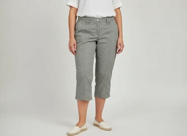 szerokie spodnie pepco: Papaya, Spodnie 3/4 damskie, rozmiar L — 7