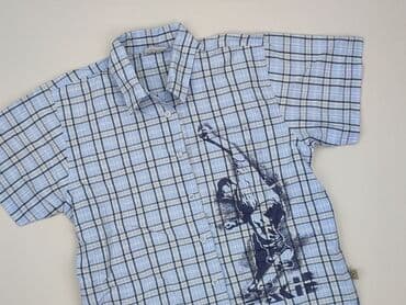 allegro podkoszulki: Shirt 10 years, condition - Perfect, pattern - Cell, color - Light blue — 1