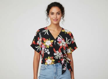 top z piorkami: Qed London, Bluzka damska, rozmiar L — 7