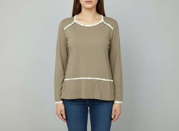 biala bluzka z dlugim rekawem: Bluzka damska, rozmiar M — 6