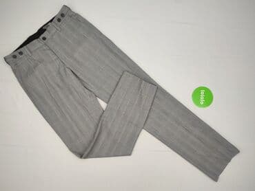 h m marynarka w paski: H&M, Spodnie materiałowe damskie, L — 2