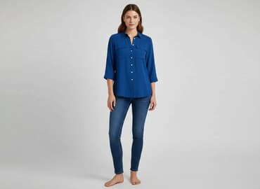 niebieska koszula damska h m: H&M, Koszula damska, rozmiar S — 7