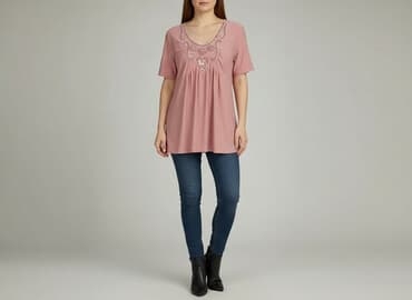 bluzki w paski z serduszkiem: Tunika damska, rozmiar L — 7