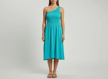 długa sukienki na jedno ramię: Sukienka damska, rozmiar S — 1