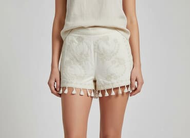 szorty biale zara: Zara, Szorty damskie, rozmiar L — 1