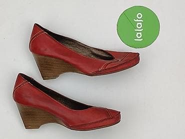 sandałki czerwone: Półbuty damskie, rozmiar 38 — 3