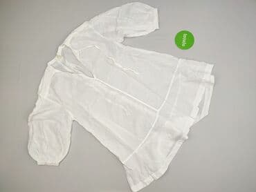 białe luźna bluzki: H&M L.O.G.G., Tunika damska, rozmiar XS — 2