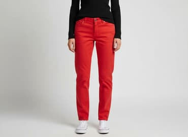 biale buty skarpetkowe: H&M, Spodnie materiałowe damskie, rozmiar S — 6